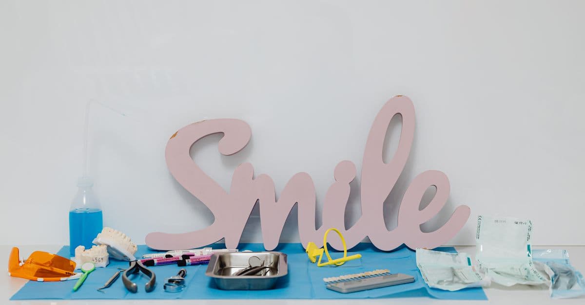 A tidy dental tools tray in a bright clinic
